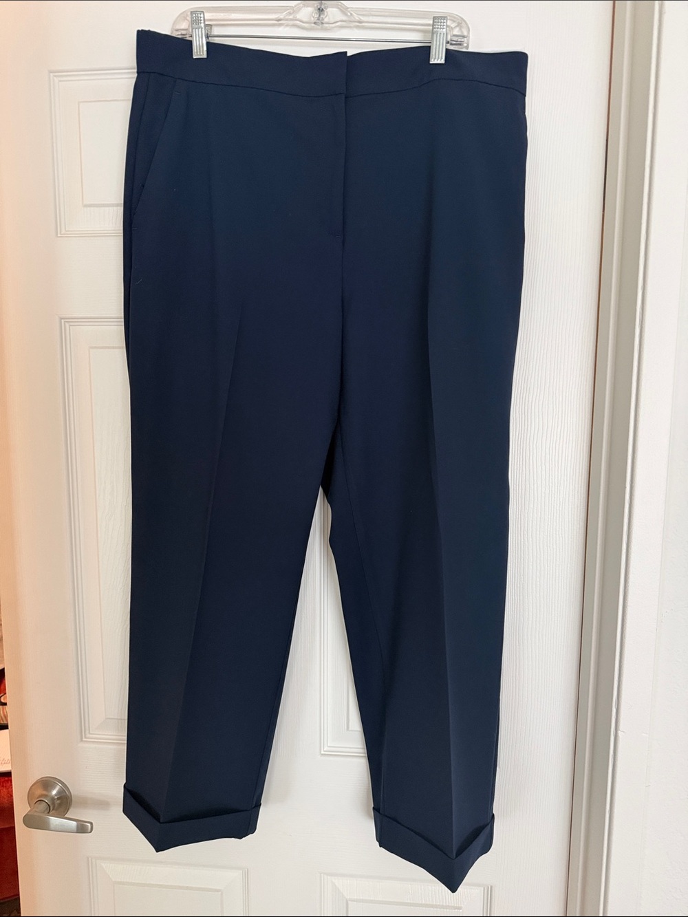 Ann Taylor LOFT classic Navy Cuffed Hem Dress Pants